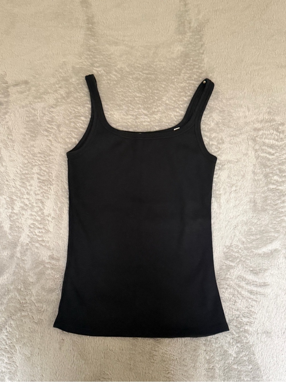 Buck Mason black Surplus Rib Scoop Tank